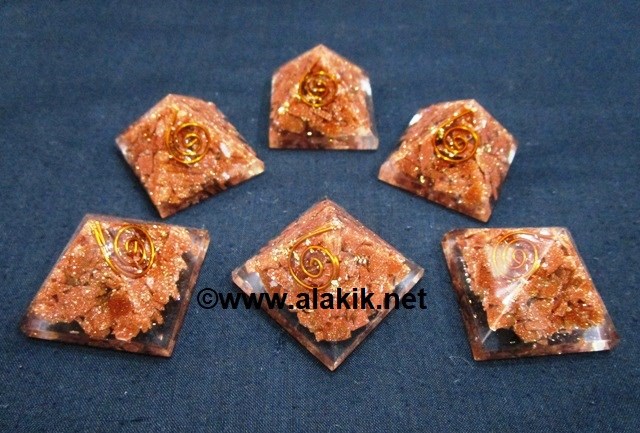 Picture of Brown Sunstone Baby Orgone pyramids