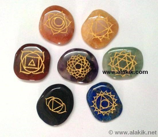 Picture of Engrave Chakra Palm Stone set