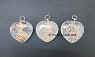 Picture of Crystal Quartz Reiki 1 & 2 Heart pendant set