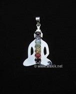 Picture of Chakra Buddah Cut stone Metal pendant