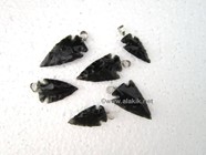 Picture of Black Obsidian 1 inch Arrowhead pendant 