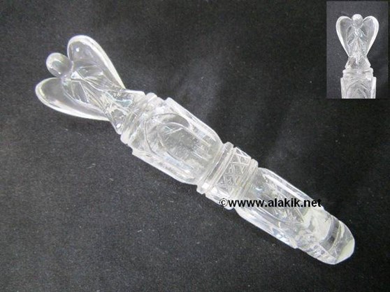 Picture of Crystal Quartz Carved Angel Wands