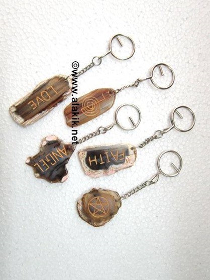 Picture of Mix Engrave Slice Key chains