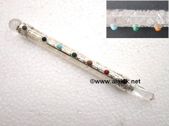 Picture of Chakra Crystal Qtz Chips fill Healing stick