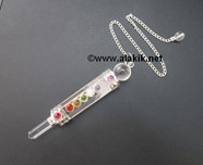 Picture of Crystal Quartz 7 Chakra Wand cum pendulum cum pendant