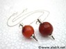 Picture of Red Carnelian Silver Ball Pendulum, Picture 1
