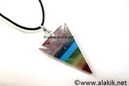 Picture of Bonded Chakra Arrowhead Necklace