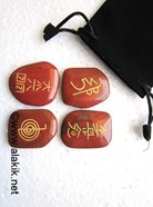 Picture of Red Jasper Usai Reiki Set with pouch