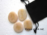 Picture of Cream Moonstone Usai Reiki Set with pouch
