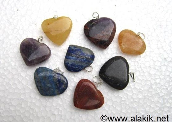 Picture of Mix Gemstone Heart Pendants