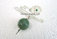Picture of Green aventurine ball pendulum with pentacle
