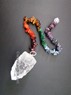 Picture of Raw crystal Pendulum with chakra chips chain, Picture 1