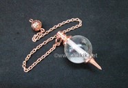 Picture of Crystal Quartz Bronze Ball pendulum