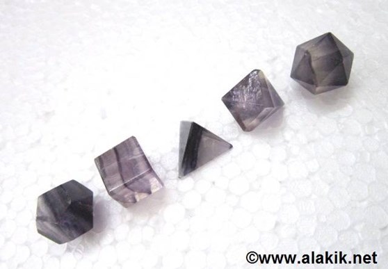 Picture of Purple Fluorite 5pcs Geometry set
