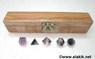 Picture of Purple Fluorite 5pcs Geometry set with  wooden Box, Picture 1