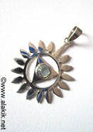 Picture of Throat Chakra 925 silver blue topaz pendant