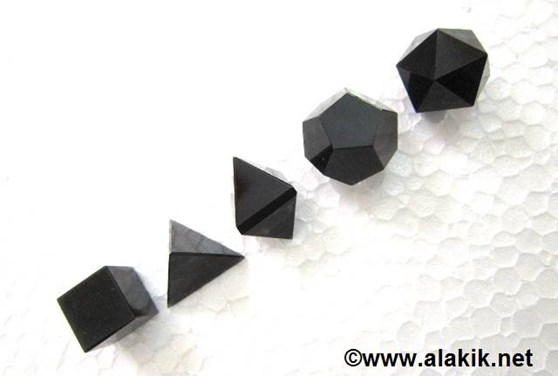 Picture of Black Obsidian 5pcs Geometry set