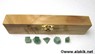 Picture of Green Aventurine 5pcs Geometry set with wooden box, Picture 1