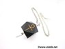 Picture of Black Jasper Hexagon Ankh Silver  pendulum, Picture 1