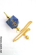 Picture of Lapis Lazuli Hexagon Ankh Golden pendulum