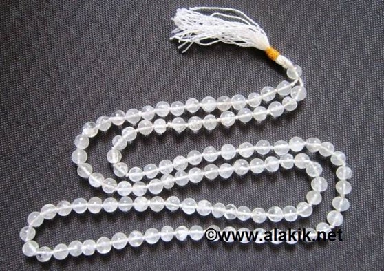 Picture of Crystal quartz Notted Japa mala
