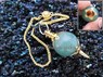 Picture of Green Jade Flower Ball Gold pendulum, Picture 1