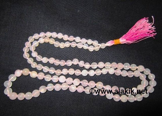Picture of Rose Quartz Notted Japa Mala