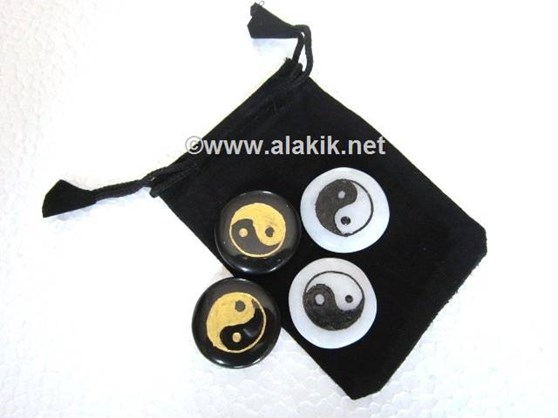 Picture of Yin Yang Meditation Set with pouch