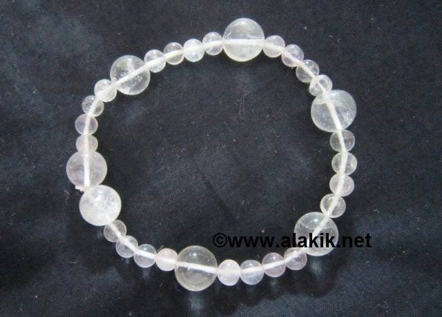 Picture of Crystal Quartz 4x1 Beads Elastic bracelet