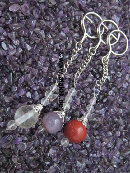 Picture of Single Gemstone ball Keyring