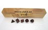 Picture of Red Tiger Eye 5pcs Geometry set with wooden box, Picture 1