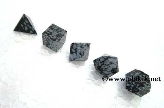 Picture of Snowflake Obsidian 5pcs Geometry Set
