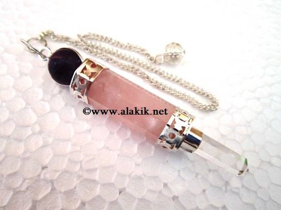 Picture of 3pc Wand Pendulum crystal point Amethyst ball