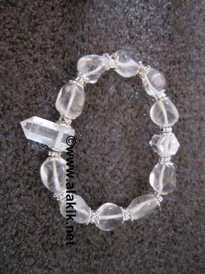 Picture of Crystal Quartz Tumble Single terminated bracelet