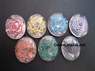 Picture of Crystal Quartz Engrave chakra colourfull  oval set, Picture 1