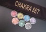 Picture of Crystal Quartz Engrave Chakra Colourful Disc set with velvet purse, Picture 1