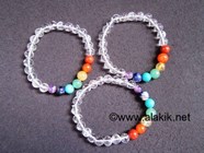 Picture of Crystal 7 chakra beads elastic bracelet