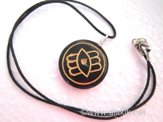 Picture of Black Shiv Eye amulet with cord