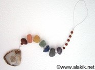 Picture of 7Chakra Tumble Suncatcher with agate Reiki plate