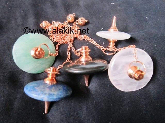 Picture of Mix Gemstone Copper UFO Pendulum