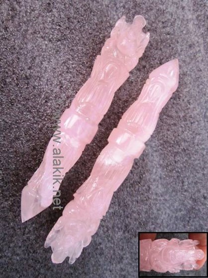 Picture of Rose quartz ganesha healing wands | Alakik