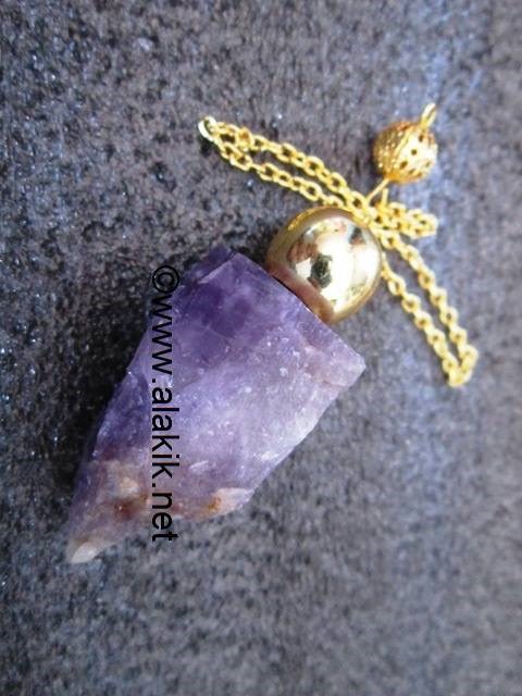 Picture of Raw Amethyst Golden Modular pendulum