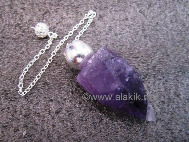 Picture of Raw Amethyst Silver Modular pendulum