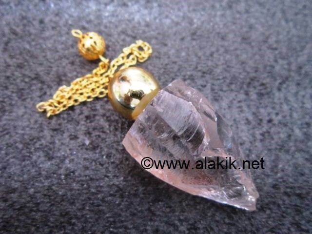 Picture of Raw Crystal Quartz Golden Modular Pendulum