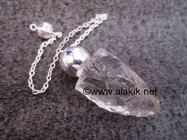 Picture of Raw Crystal Quartz Silver Modular Pendulum