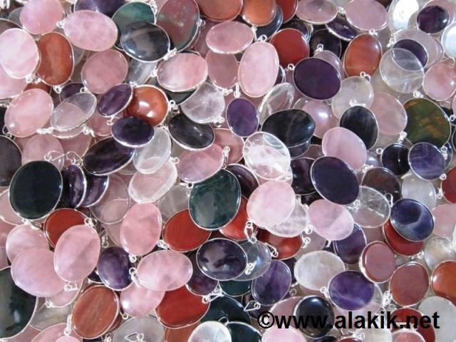 Picture of Mix Gemstone Oval Ring Pendants