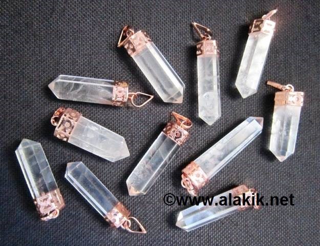 Picture of Crystal Quartz Copper Cap Pencil Pendant