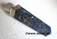 Picture of Lapis Lazuli Engrave ANKH Wand with hanging garnets