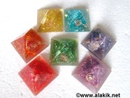 Picture of Chakra Orgone Dyed Pyramid Set