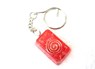 Picture of Red rectangle orgone keyring, Picture 1